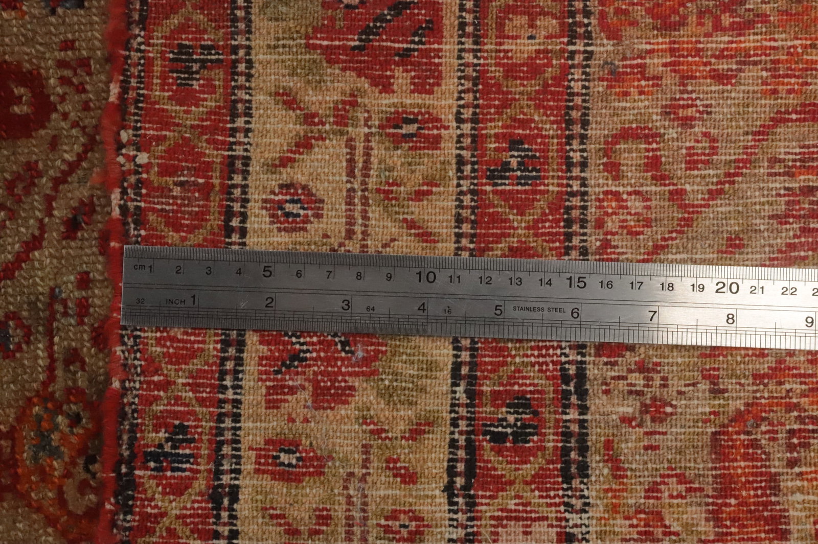 Pre-1900 Antique Sarouk Farahan Vegetable Dye Persian Rug 4x6 - 14