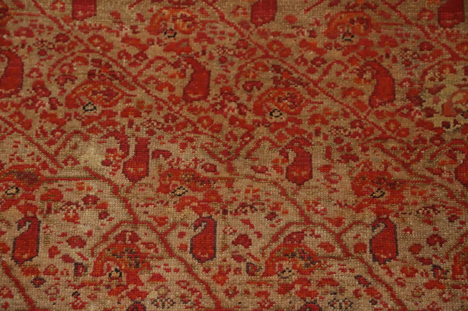 Pre-1900 Antique Sarouk Farahan Vegetable Dye Persian Rug 4x6 - 7