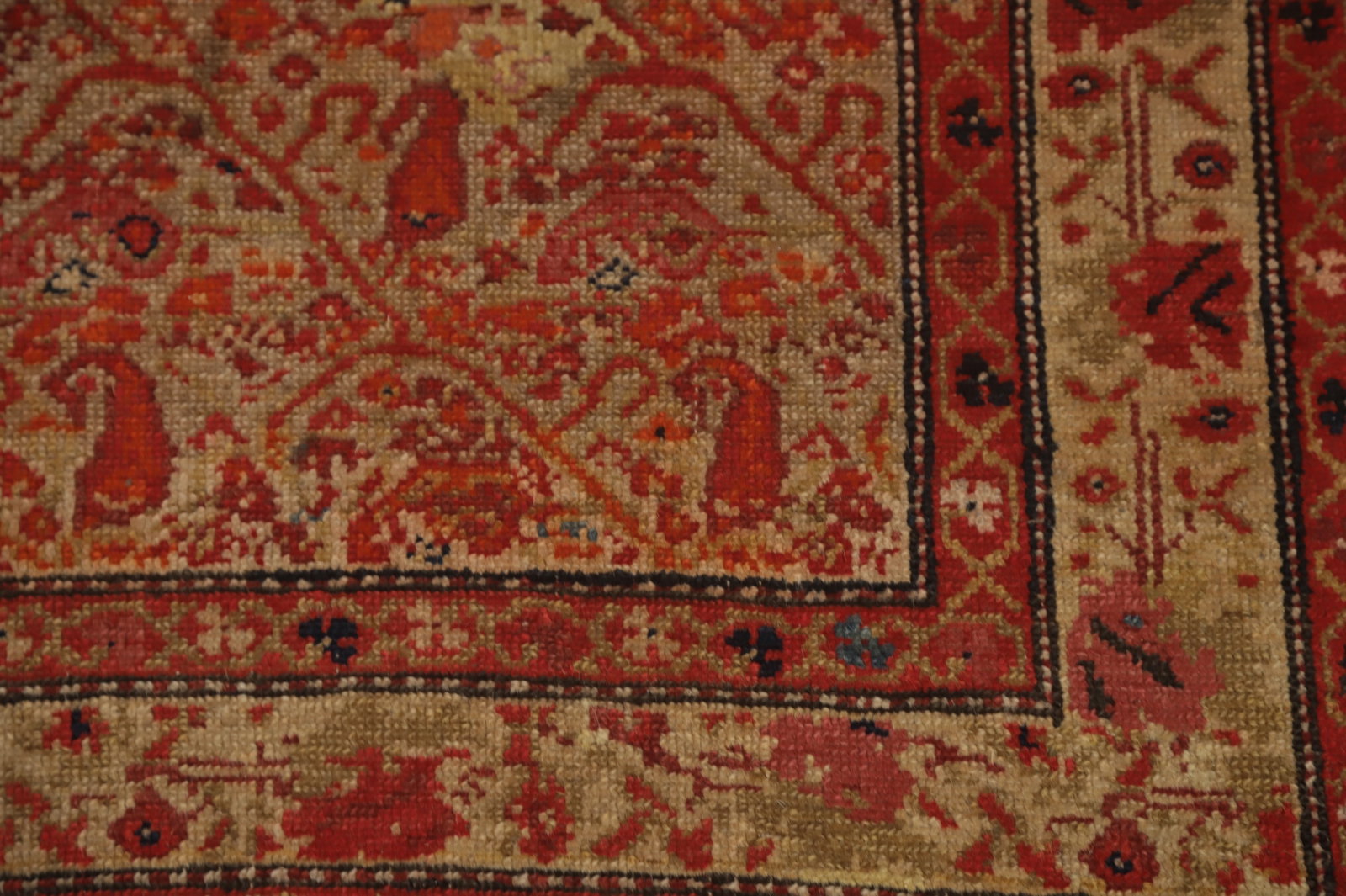 Pre-1900 Antique Sarouk Farahan Vegetable Dye Persian Rug 4x6 - 8