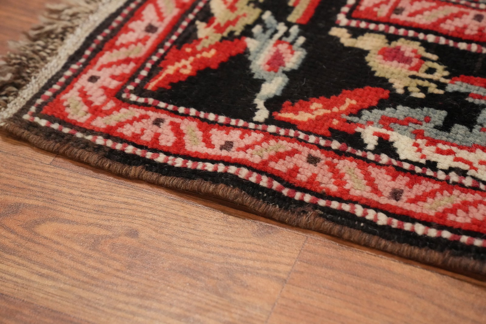Antique Karabagh Vegetable Dye Runner Rug 4x19 - 12