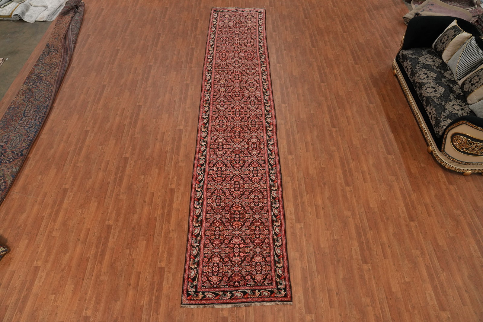 Antique Karabagh Vegetable Dye Runner Rug 4x19 - 2