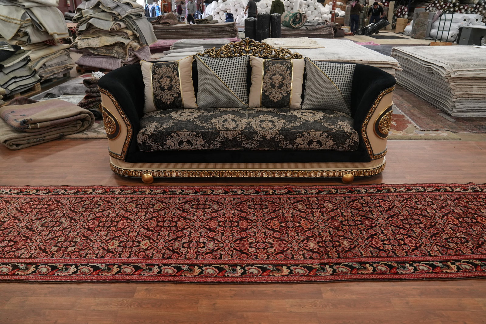 Antique Karabagh Vegetable Dye Runner Rug 4x19 - 3