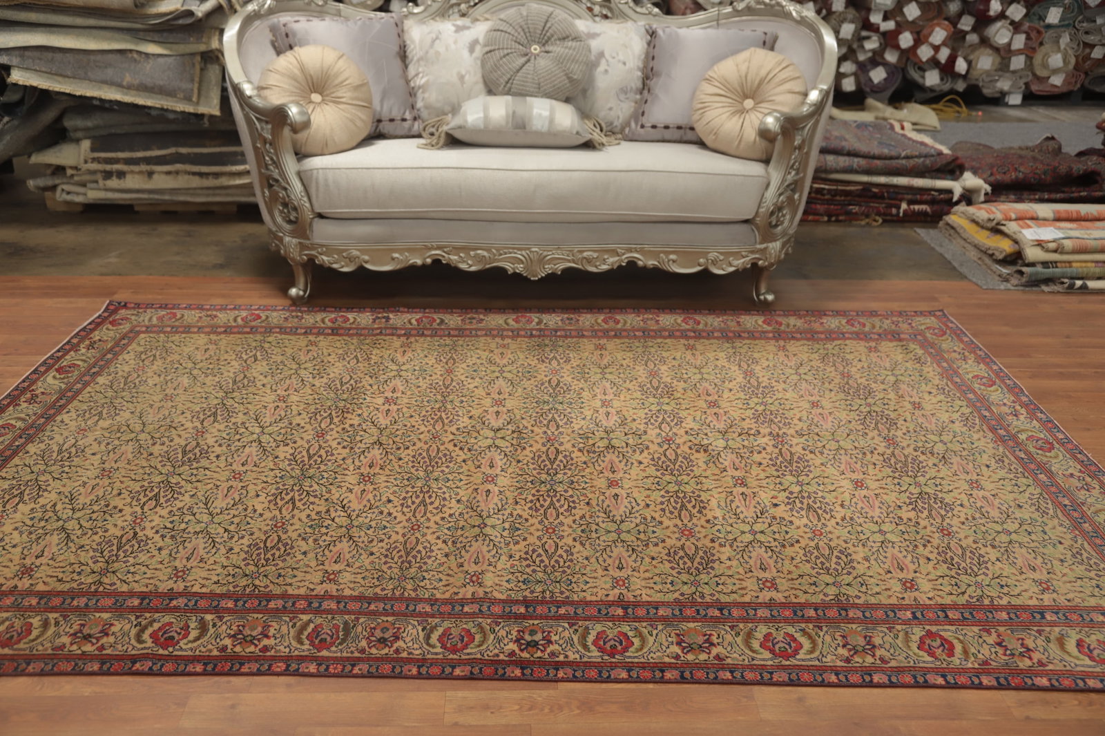 Antique Sivas 100% Vegetable Dye Area Rug 6x10 - 3