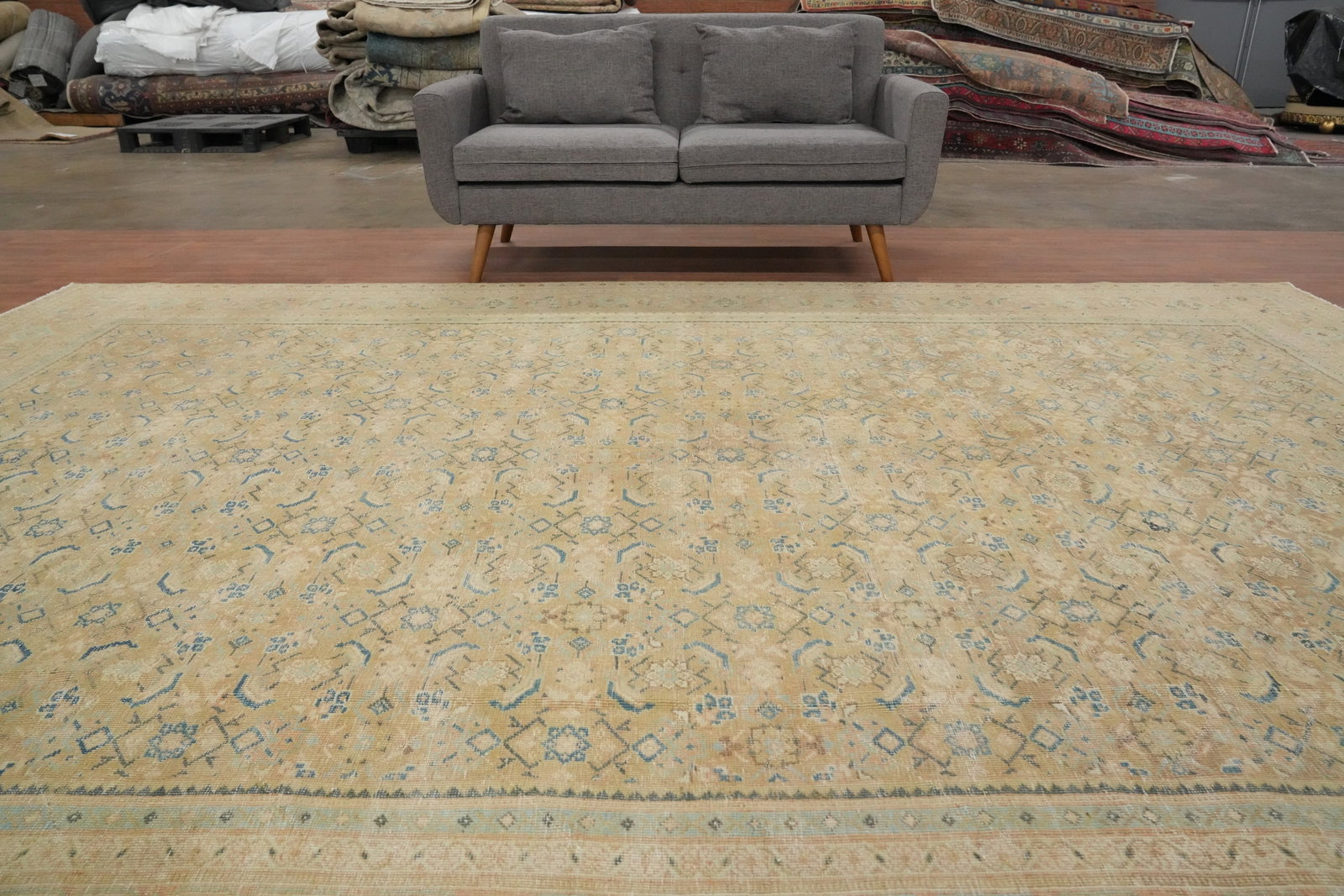 Antique Vegetable Dye Mahal Persian Area Rug 9x13 - 3