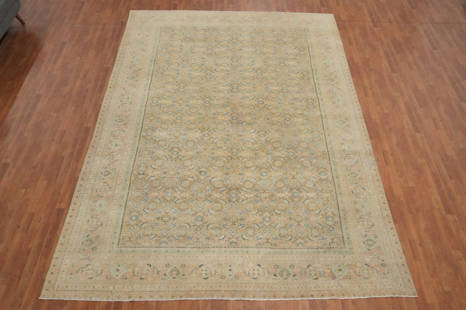 Antique Vegetable Dye Mahal Persian Area Rug 9x13 - 4