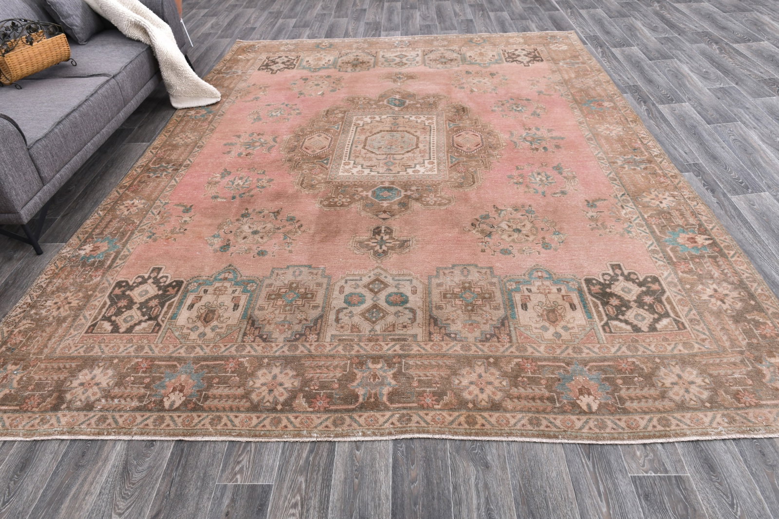 9'7'' x 12'8'' Unique Handmade Vintage Rug - 242398 - 3