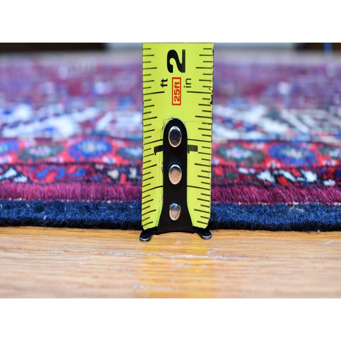 Red Vintage Turkoman Yomut Bokara Main Rug 300 KPSI Soft Wool Rug - 11