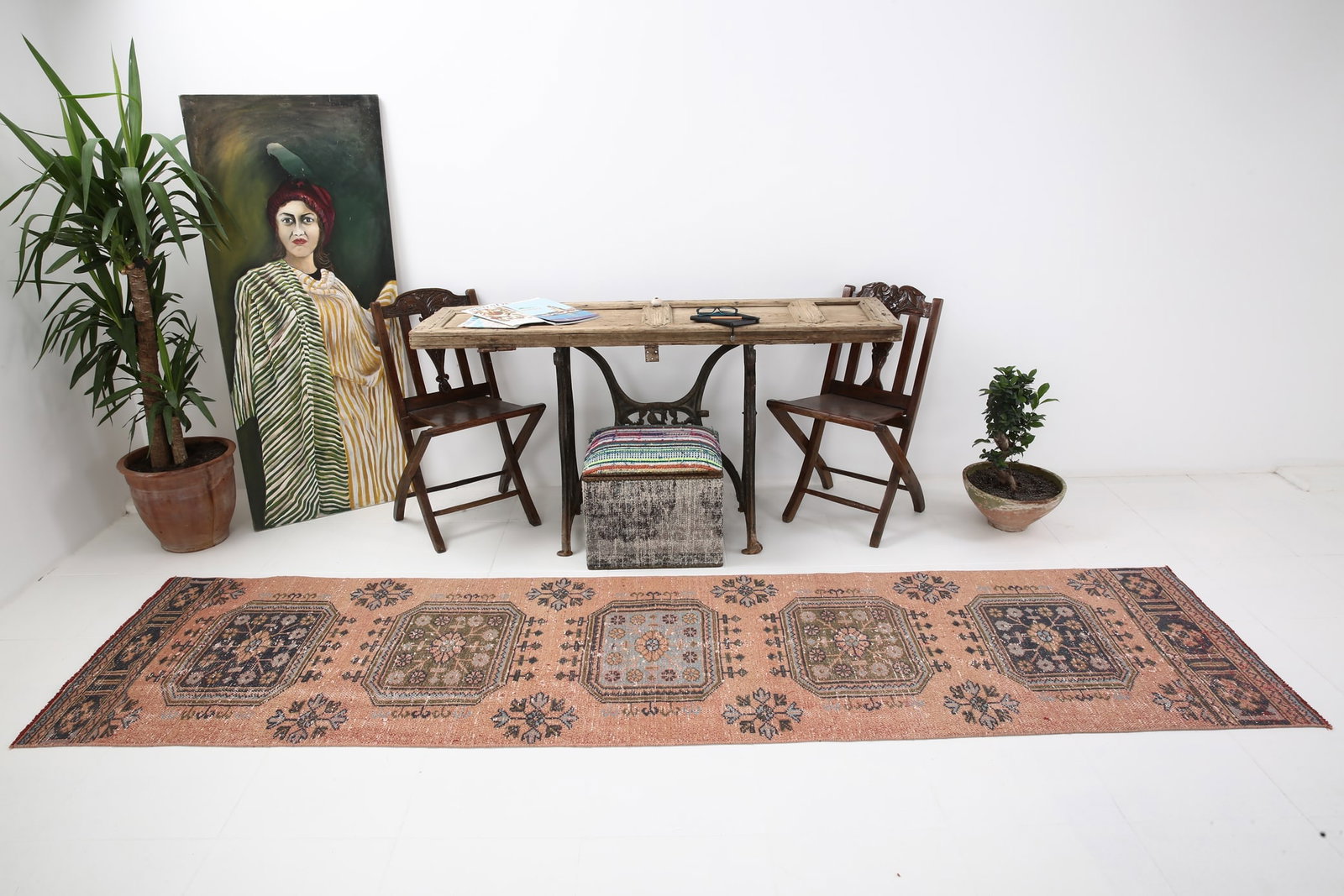 2'9'' x 11'0'' Turkish Vintage Runner Rug - 5476 - 19