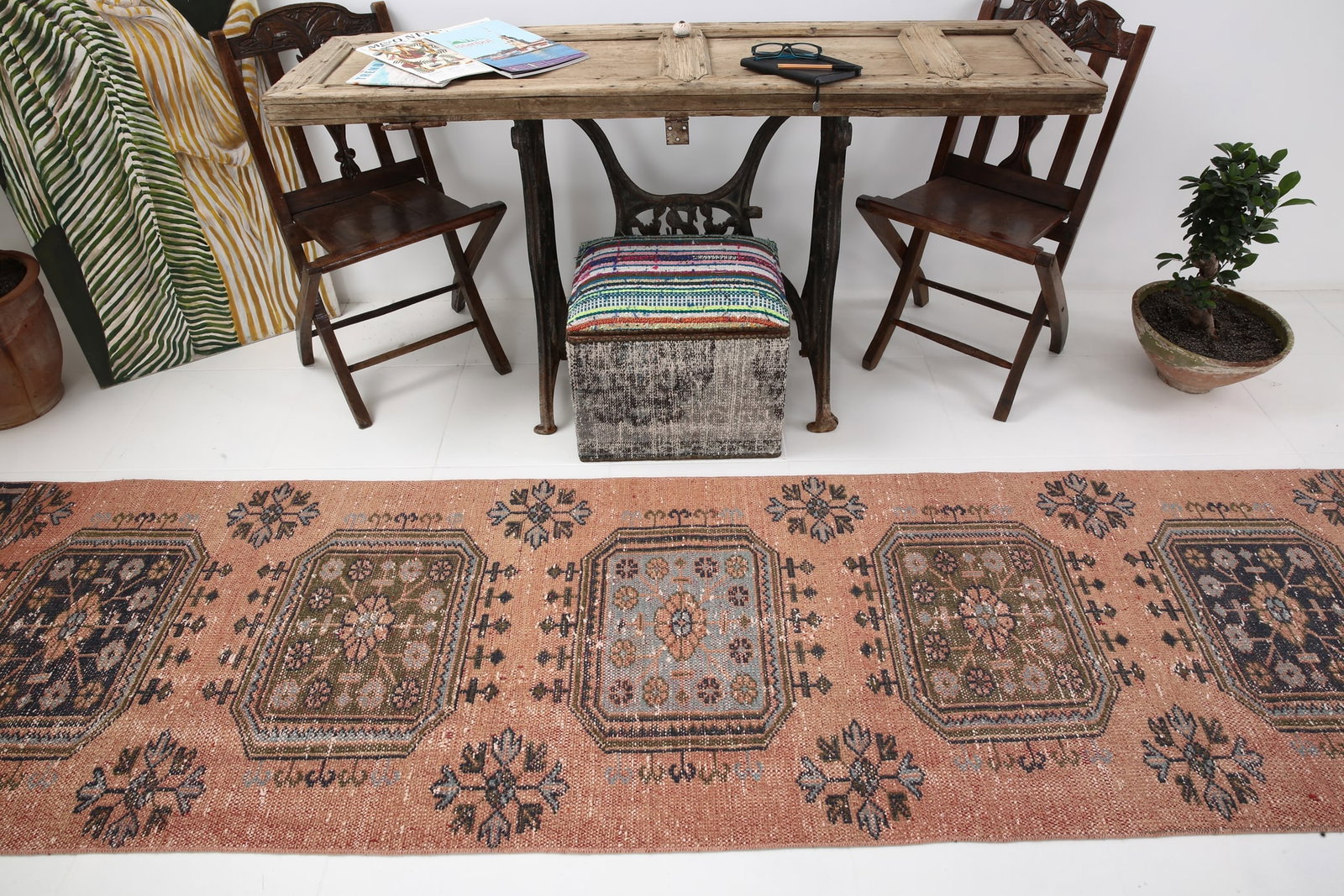 2'9'' x 11'0'' Turkish Vintage Runner Rug - 5476 - 20