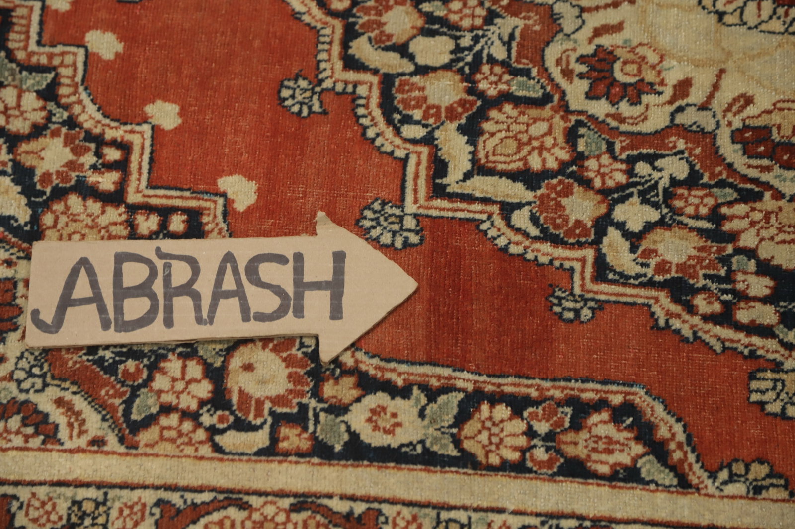 Antique Vegetable Dye Tabriz Haj Jalili Persian Rug 4x6 - 11