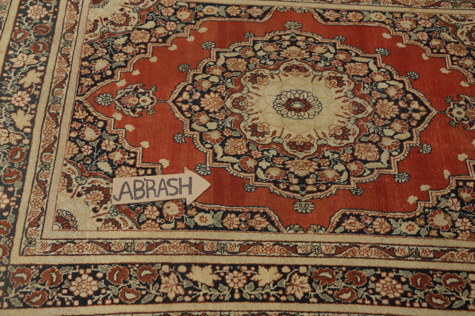 Antique Vegetable Dye Tabriz Haj Jalili Persian Rug 4x6 - 12