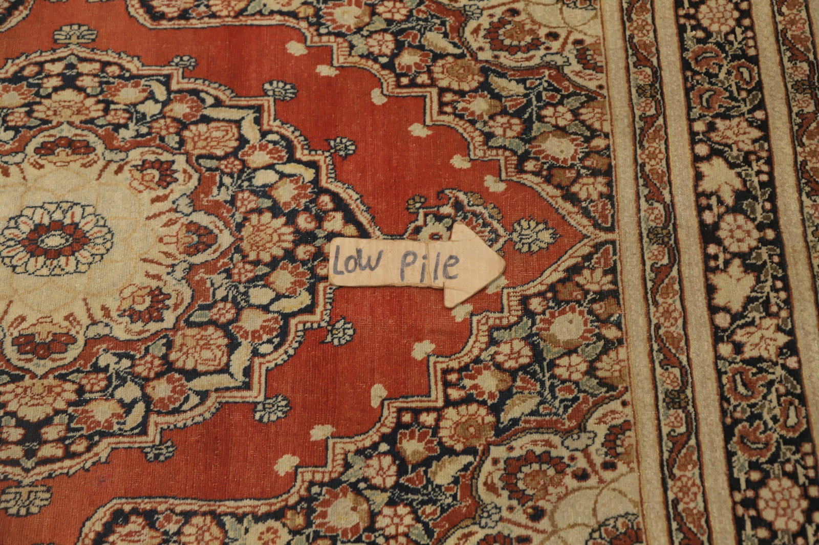 Antique Vegetable Dye Tabriz Haj Jalili Persian Rug 4x6 - 14