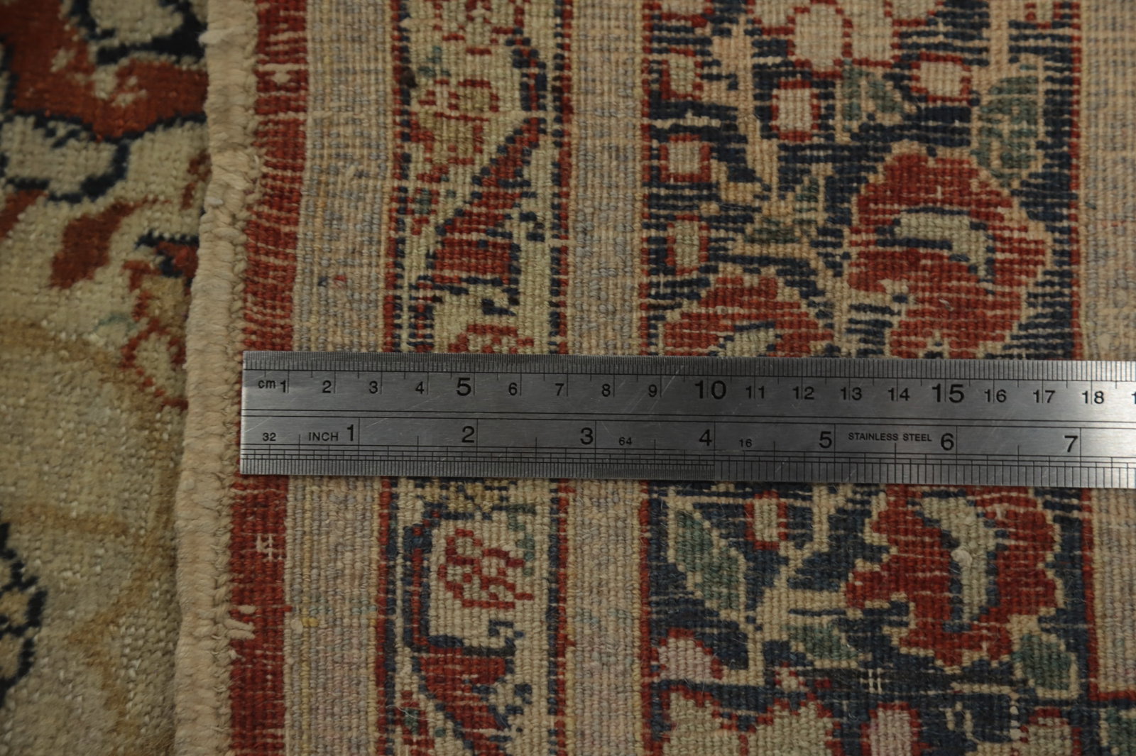 Antique Vegetable Dye Tabriz Haj Jalili Persian Rug 4x6 - 19