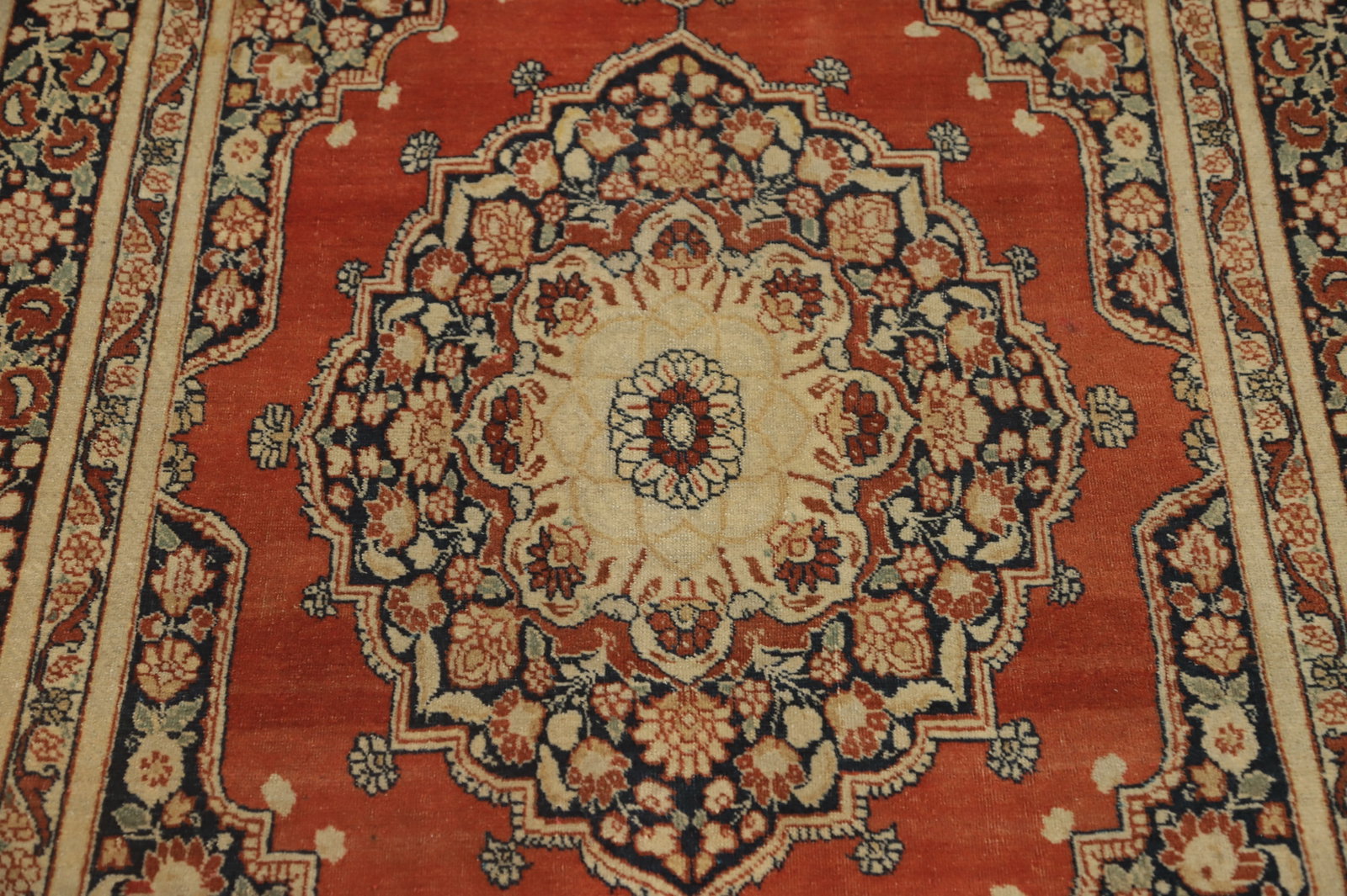 Antique Vegetable Dye Tabriz Haj Jalili Persian Rug 4x6 - 5
