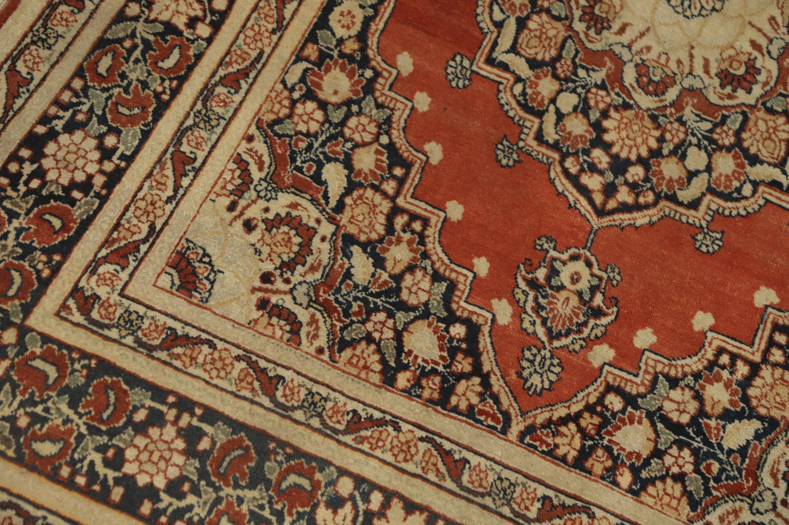 Antique Vegetable Dye Tabriz Haj Jalili Persian Rug 4x6 - 7