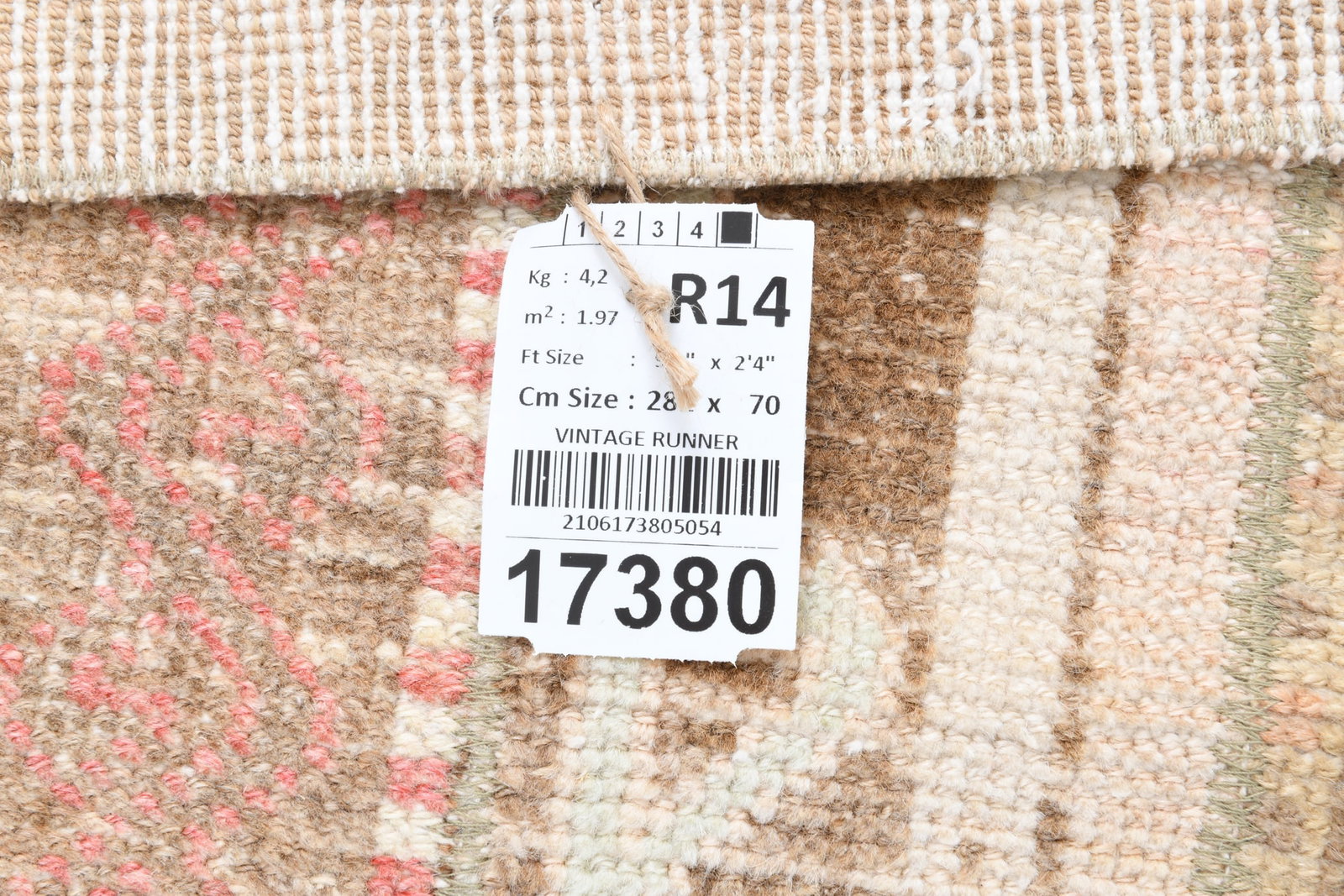 2'3'' x 9'3'' Turkish Vintage Runner Rug - 17380 - 16