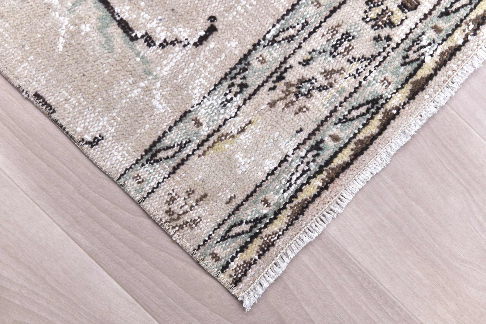 2'3'' x 7'7'' Handmade Vintage Wool Rug - 240709 - 7