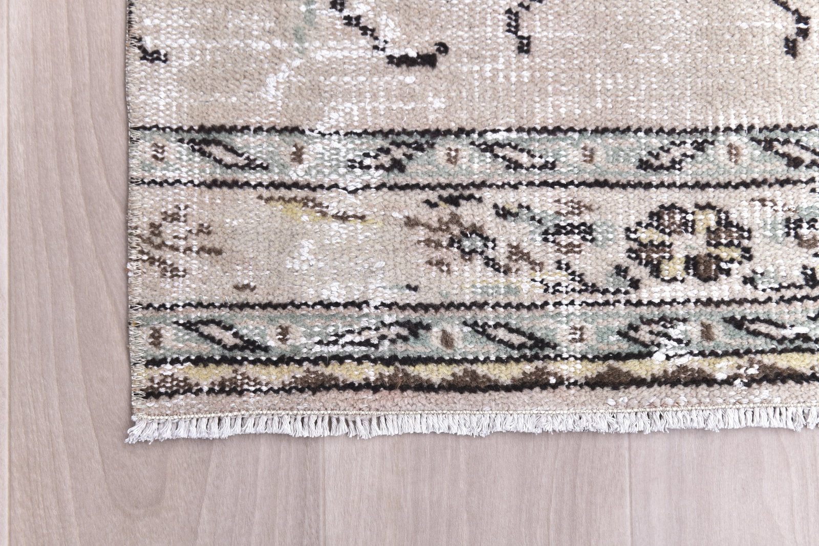 2'3'' x 7'7'' Handmade Vintage Wool Rug - 240709 - 8