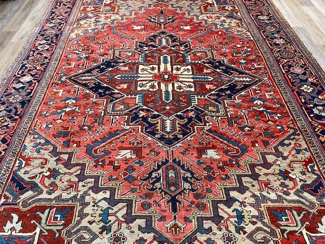 Antique Persian Heriz rug-5168 - 3