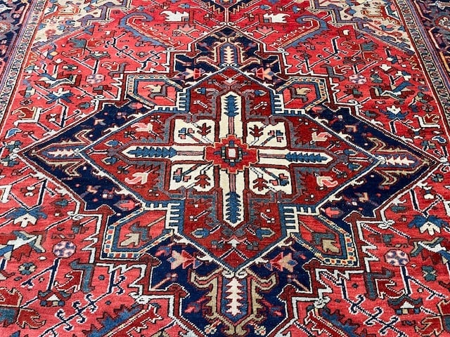 Antique Persian Heriz rug-5168 - 4