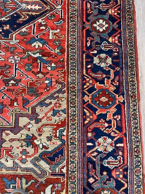 Antique Persian Heriz rug-5168 - 6