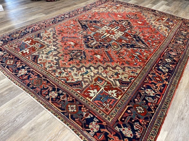 Antique Persian Heriz rug-5168 - 7