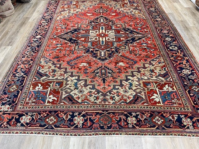 Antique Persian Heriz rug-5168 - 8