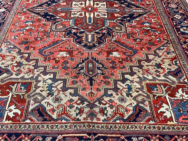 Antique Persian Heriz rug-5168 - 9