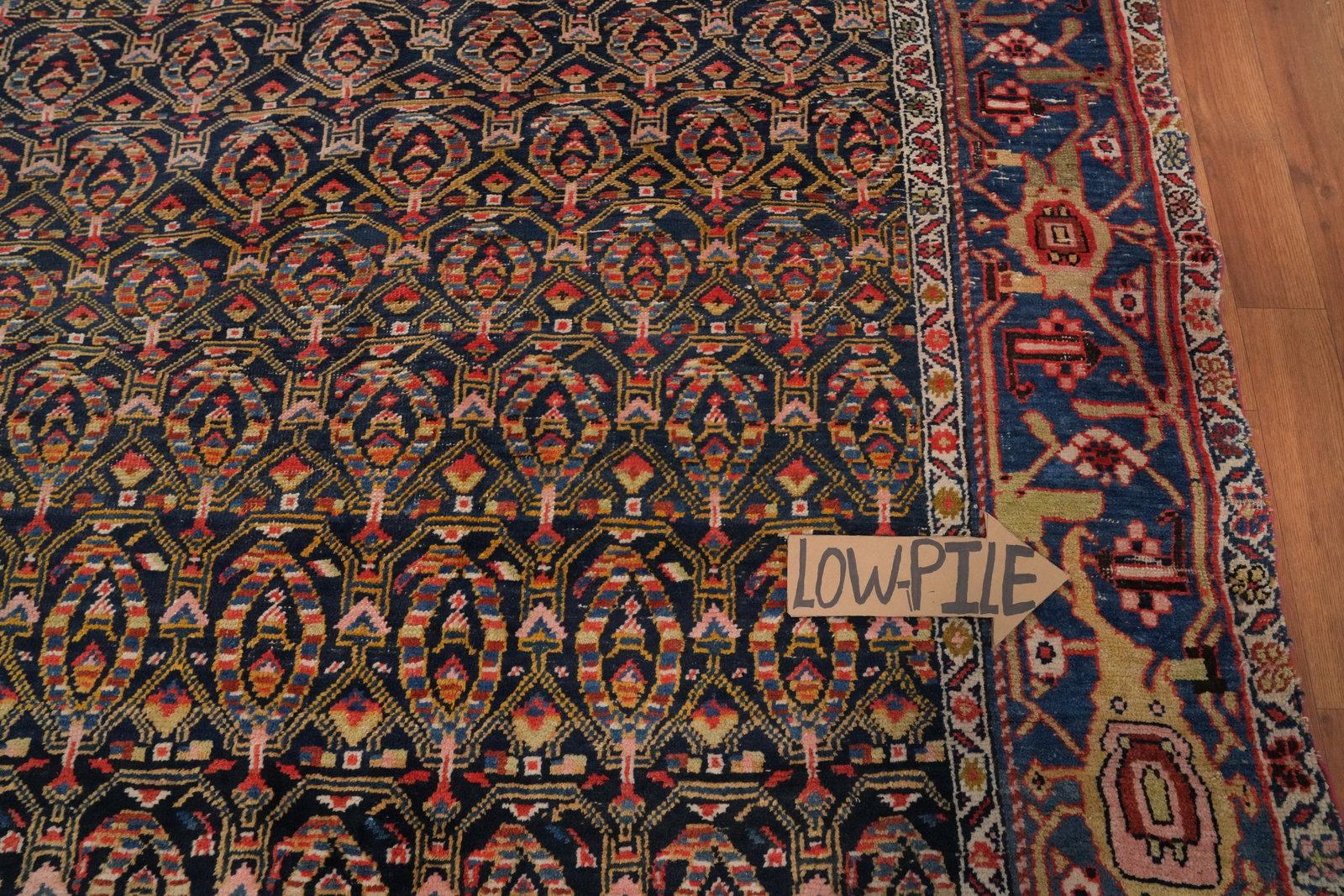 Antique Vegetable Dye Bidjar Halvaei Persian Area Rug 6x11 - 12