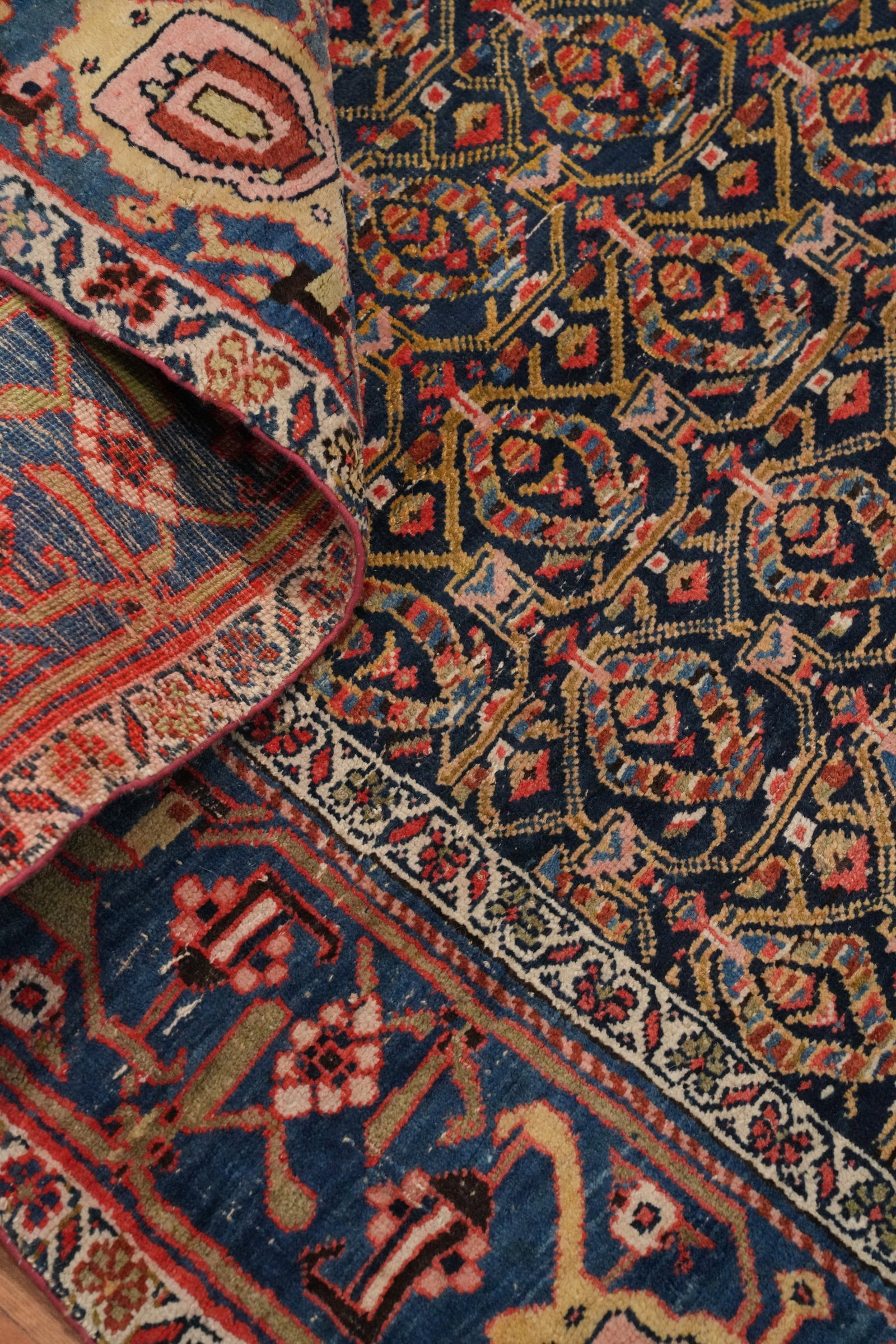 Antique Vegetable Dye Bidjar Halvaei Persian Area Rug 6x11 - 16