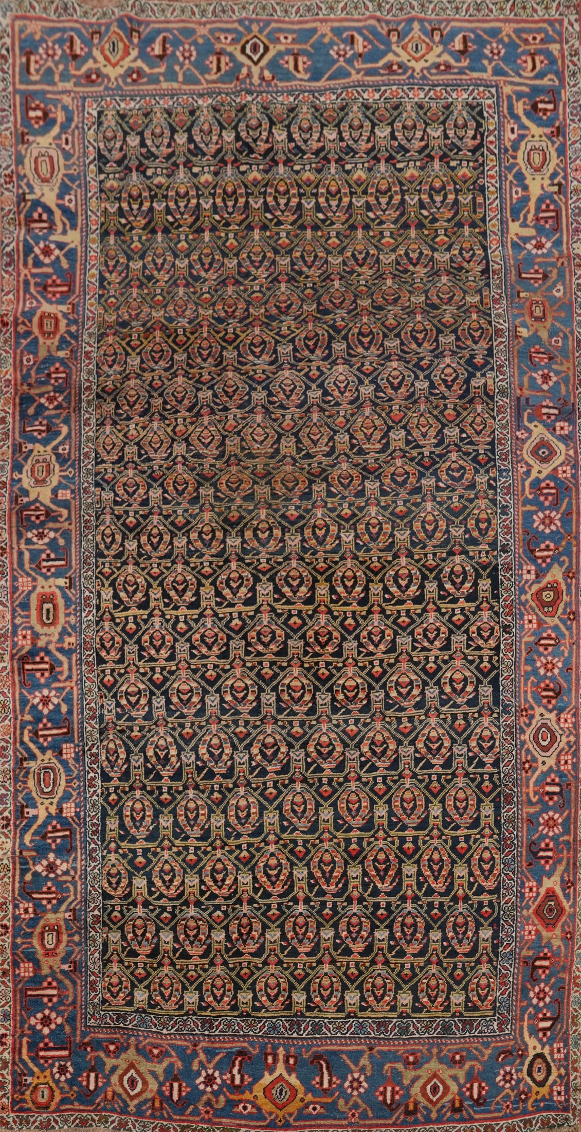 Antique Vegetable Dye Bidjar Halvaei Persian Area Rug 6x11: Title: Antique Vegetable Dye Bidjar Halvaei Persian Area Rug 6x11 Description:A Beautiful Genuine Iran ( Persia ) Bidjar (Halvaei) rug is Hand Knotted by skillful weavers in Iran ( Persia