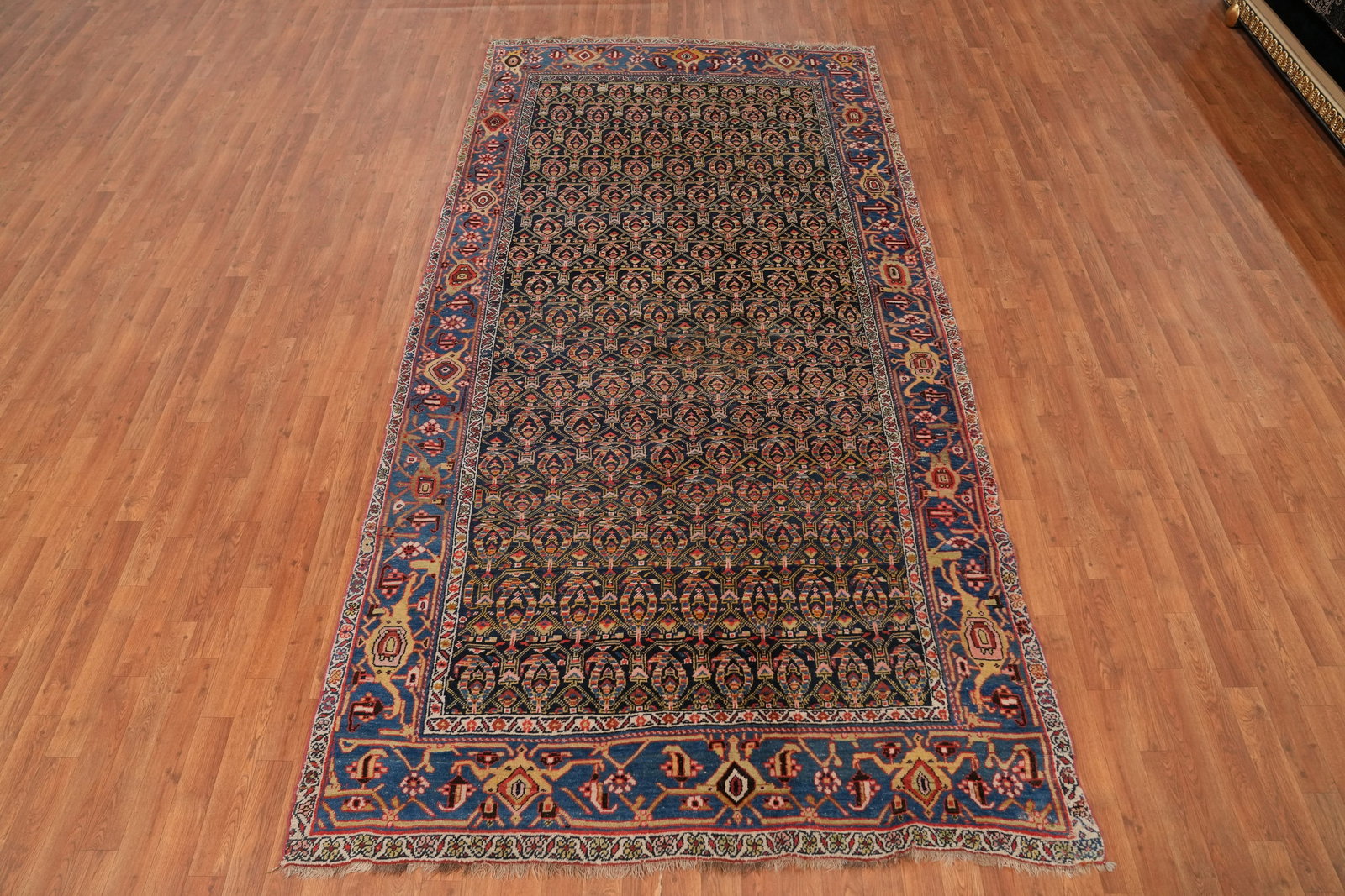 Antique Vegetable Dye Bidjar Halvaei Persian Area Rug 6x11 - 4