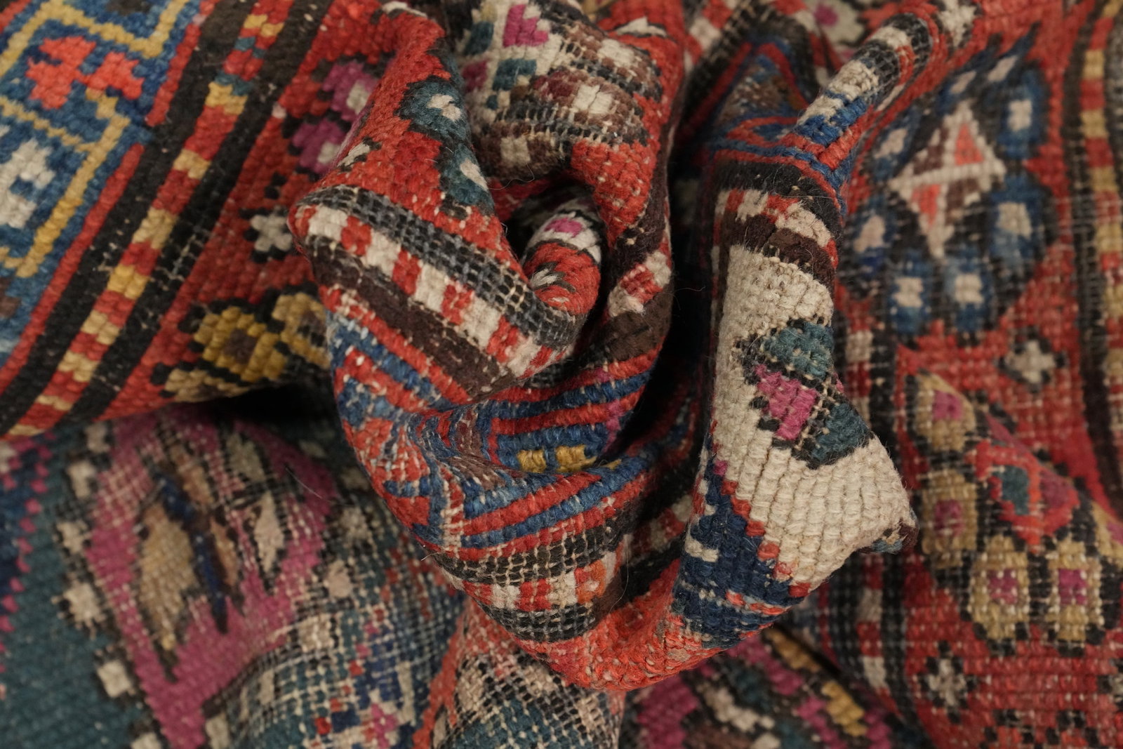 Pre-1900 Antique Kazak Vegetable Dye Wool Rug 4x8 - 16