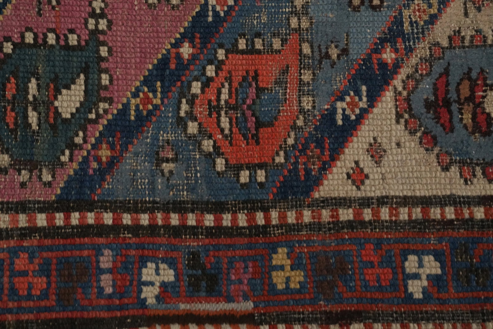 Pre-1900 Antique Kazak Vegetable Dye Wool Rug 4x8 - 6