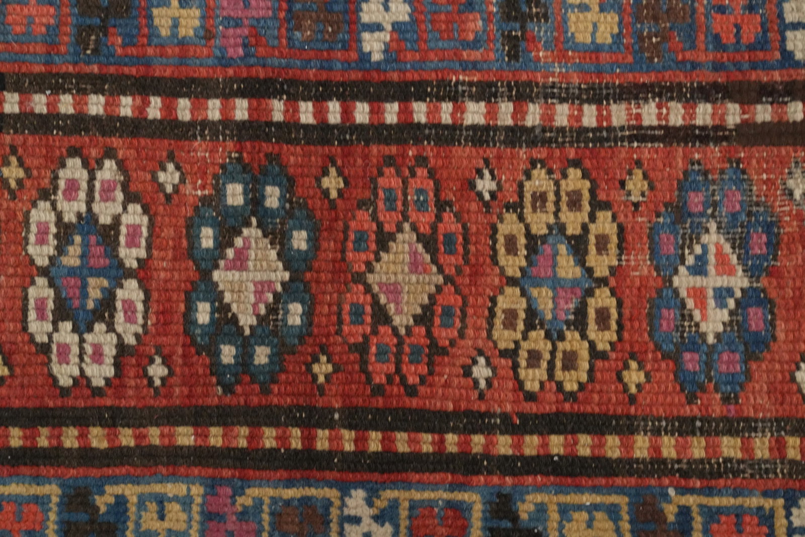 Pre-1900 Antique Kazak Vegetable Dye Wool Rug 4x8 - 7