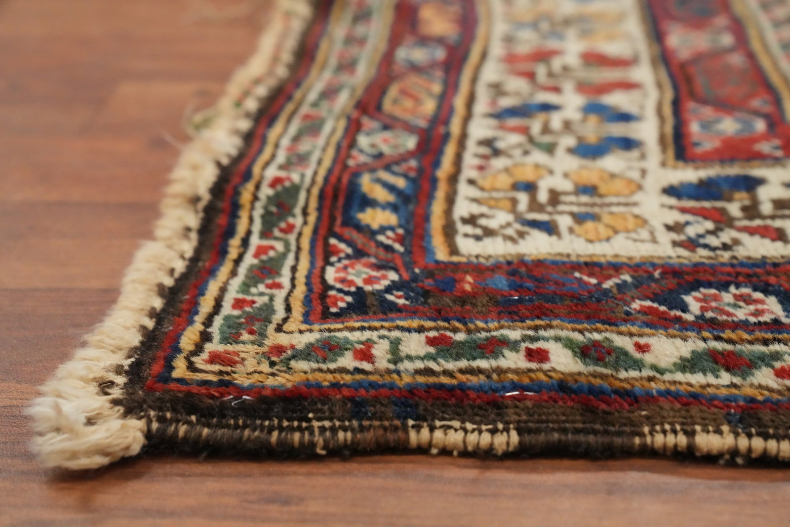 Pre-1900 Antique Bakhtiari Shalamzar Vegetable Dye Persian Rug 5x12 - 13