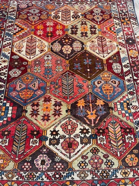 Antique Persian bakhtiari rug-5195 - 4