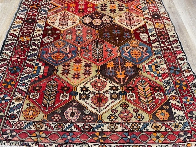 Antique Persian bakhtiari rug-5195 - 5