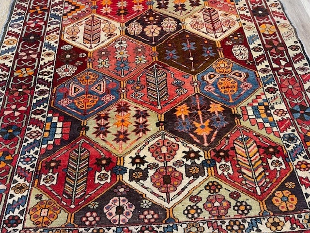 Antique Persian bakhtiari rug-5195 - 7