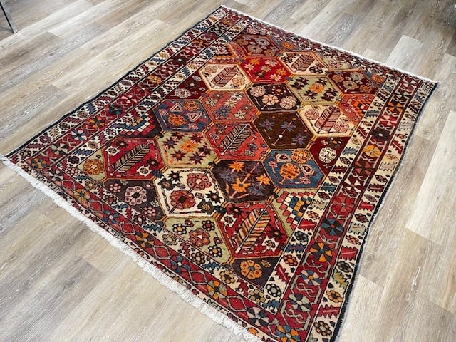 Antique Persian bakhtiari rug-5195 - 8
