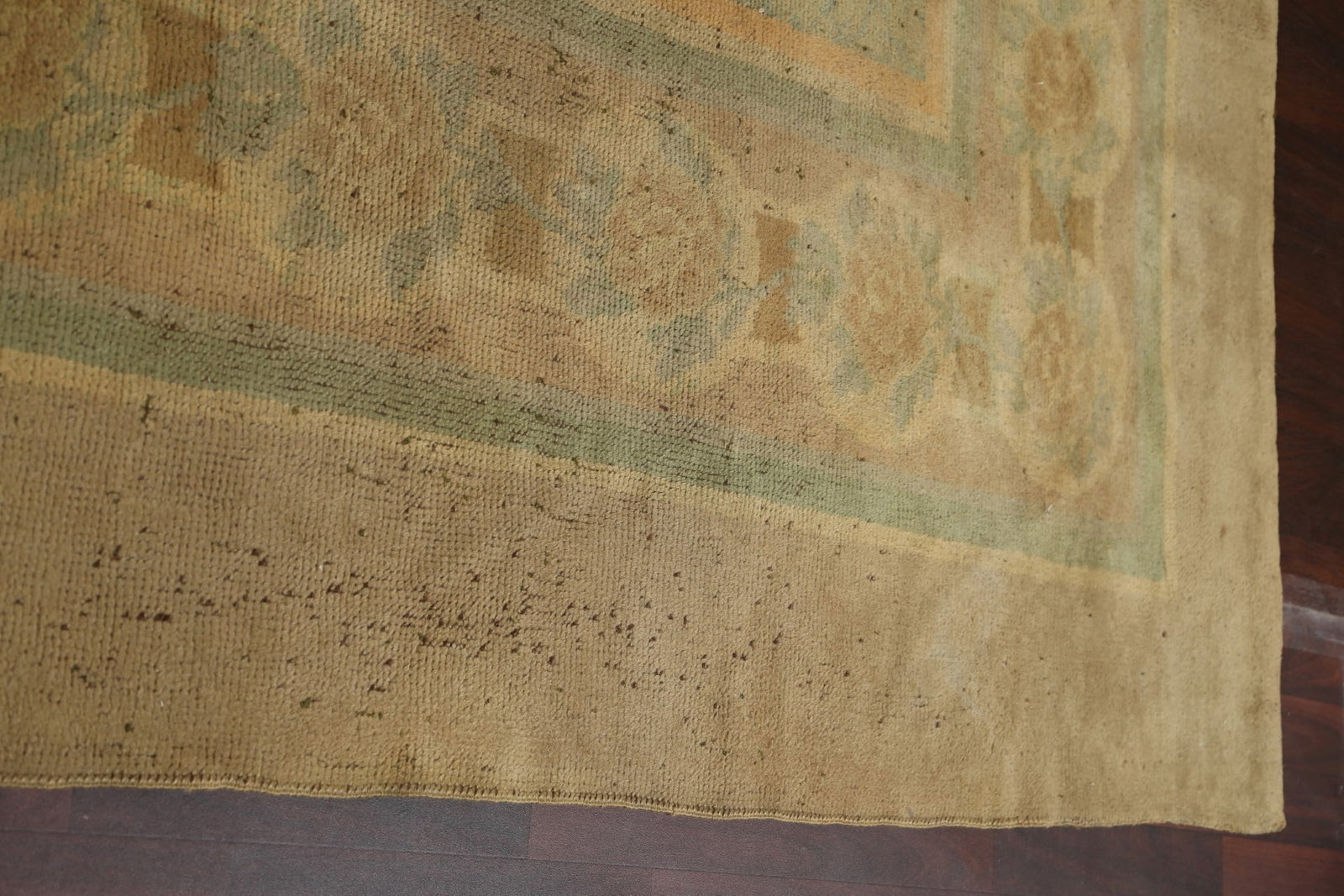 Antique Vegetable Dye Oushak Turkish Rug 12x19 - 11