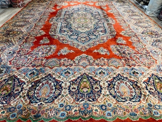 Antique Persian large size Kazvin Rug-2659 - 10