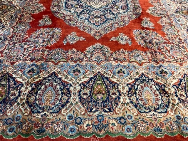 Antique Persian large size Kazvin Rug-2659 - 12