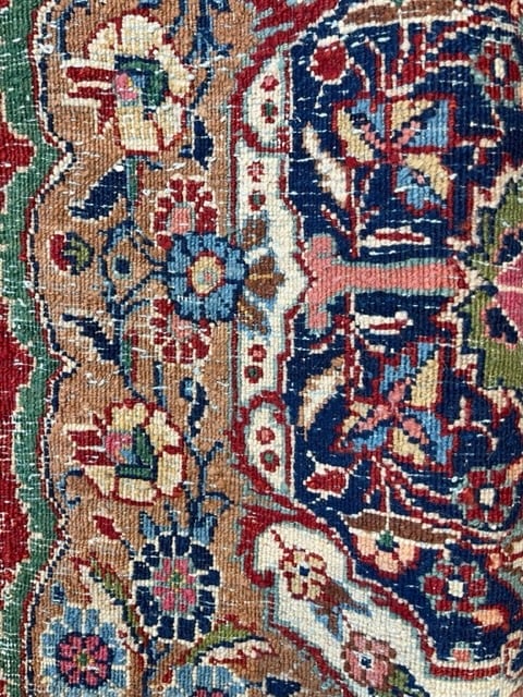 Antique Persian large size Kazvin Rug-2659 - 14