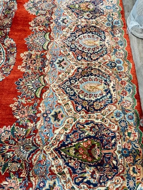 Antique Persian large size Kazvin Rug-2659 - 5