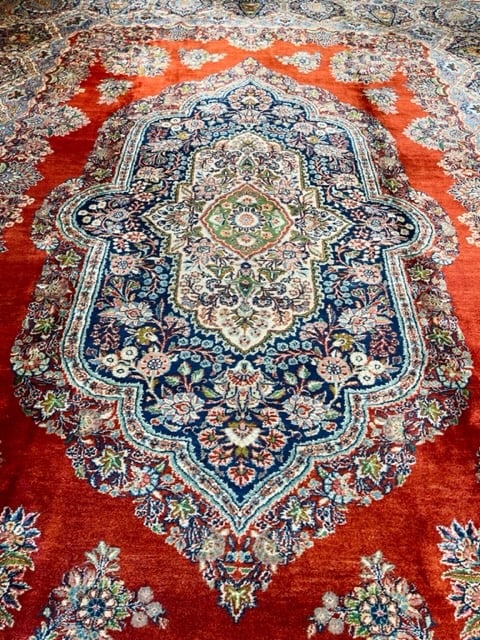 Antique Persian large size Kazvin Rug-2659 - 6