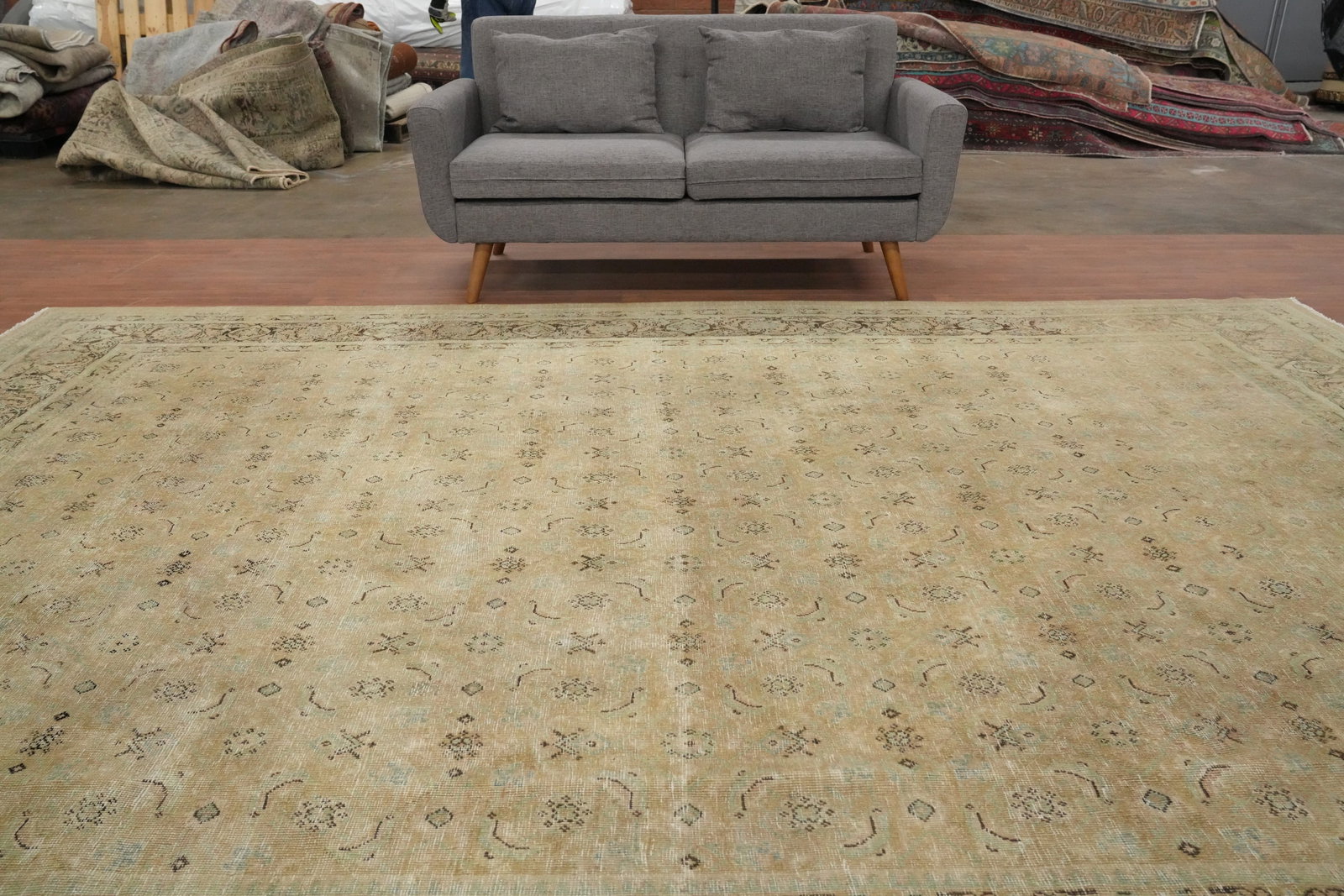 Antique Vegetable Dye Mahal Persian Area Rug 9x13 - 3