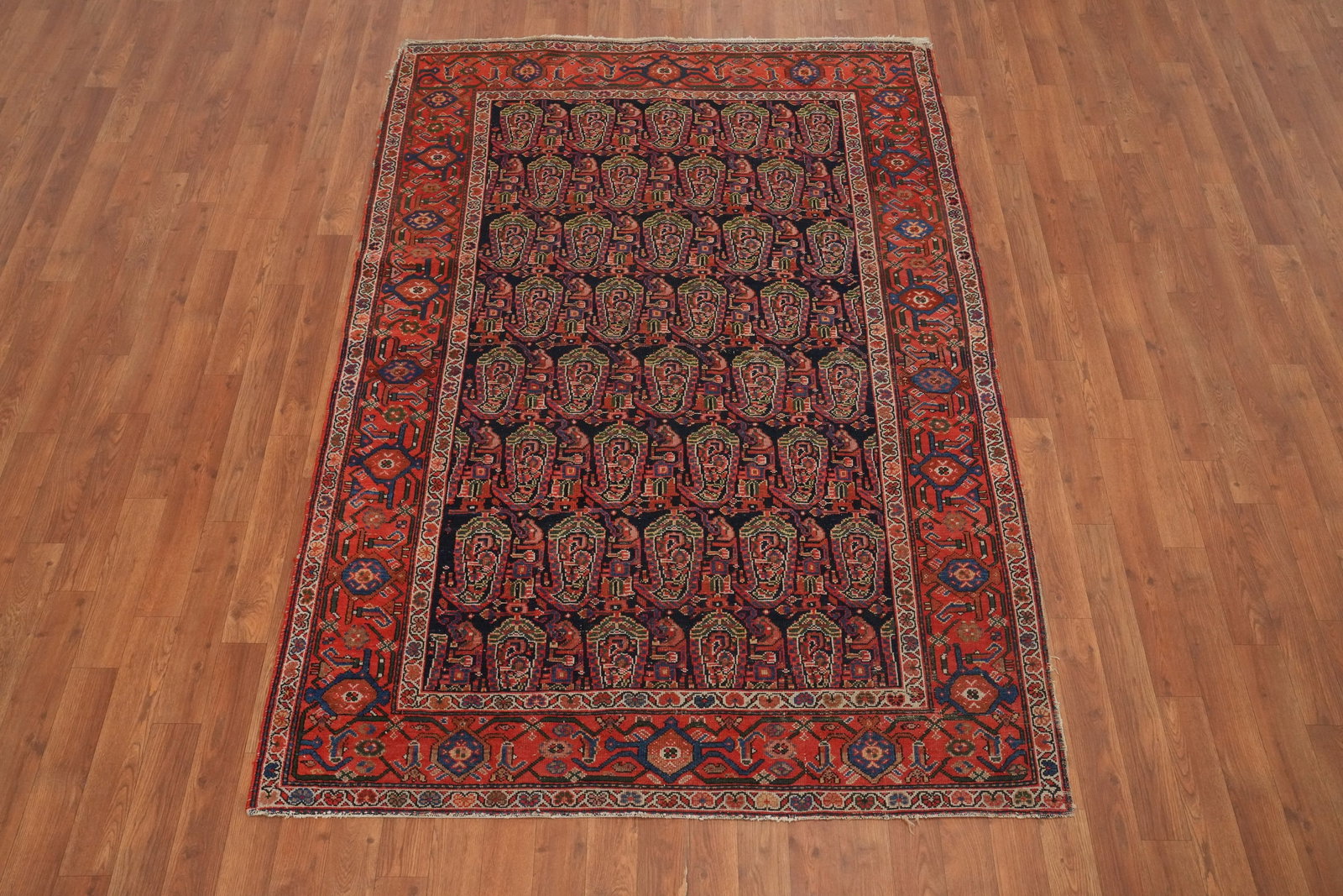 Antique Vegetable Dye Senneh Persian Rug 5x7 - 2
