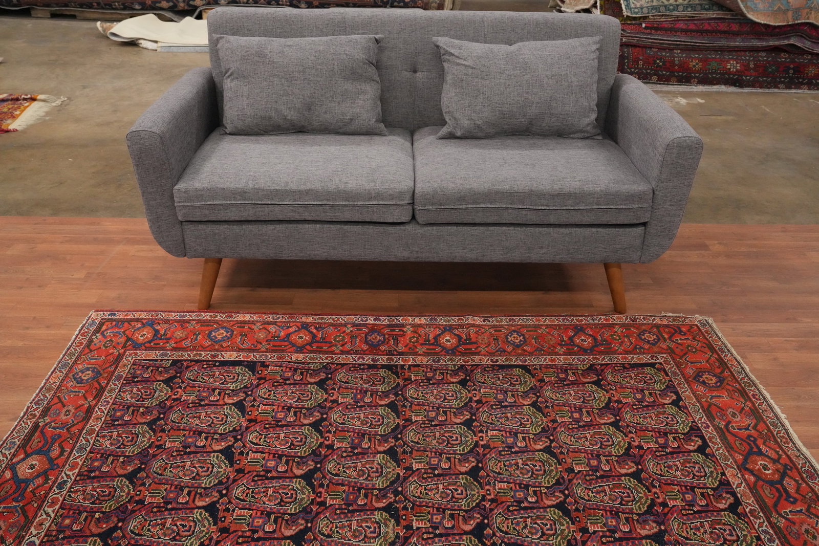 Antique Vegetable Dye Senneh Persian Rug 5x7 - 3