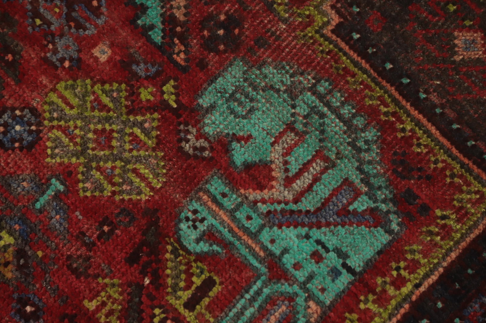Antique Wool Qashqai Persian Area Rug 5x8 - 10